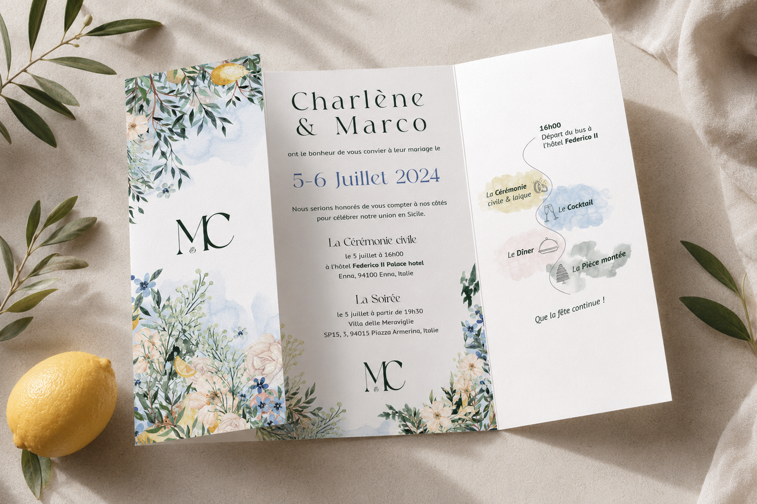 Mise en situation Événement de Marco & Charlène